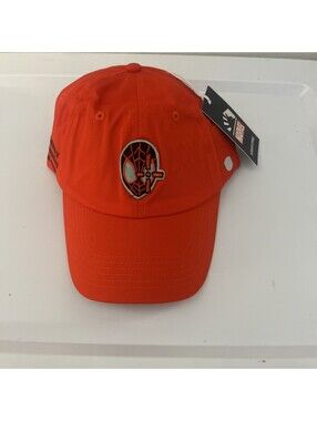 MARVEL LIQUID MILES MORALES SPIDERMAN SPIDER-MAN STRAPBACK HAT MENS ORANGE NEW